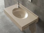 Plan vasque lavabo sur mesure : L 60 à 201 x P 40 à 51 cm, finition lisse mate, 10 couleurs au choix, Anti bactérien, résine Akrytan® teinté dans la masse, Livraison Offerte.